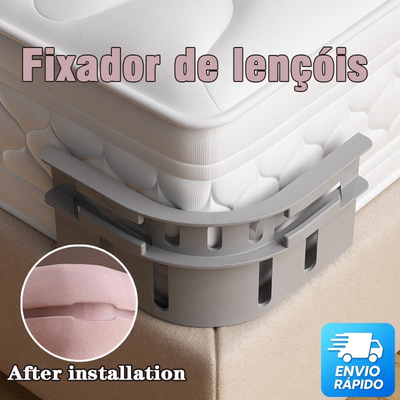 Prendedor de Lençol Antiderrapante Kit 4 Peças, Ajustável, Sem Pregos, Clipes Resistentes para Todos os Tipos de Cama