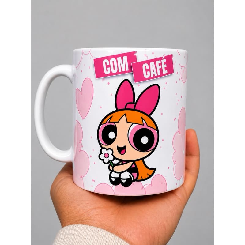 Caneca Personalizada Meninas Superpoderosas Individual ou Kit com 3 Unidades 325ml