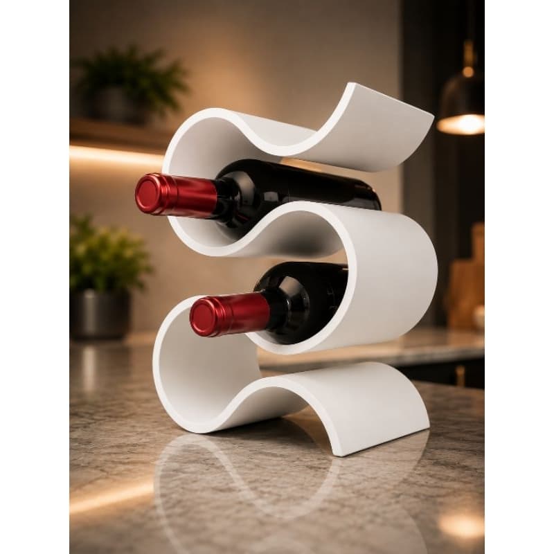 Adega Porta Vinhos 3 Garrafas Organizador de Vinhos Suporte Decorativo Moderno para Bancada