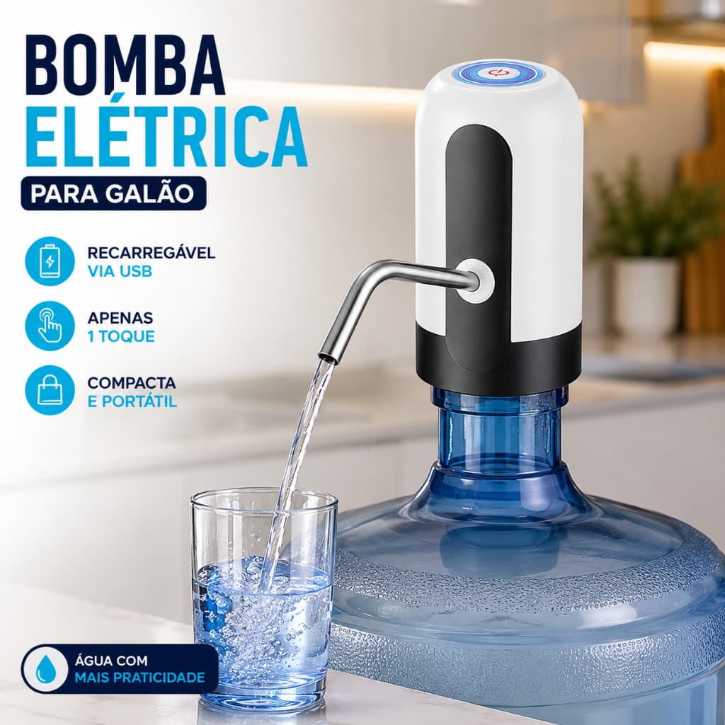 Bomba Universal Elétrica Portátil Para Galão De Água Bebedor Elétrico De Agua Carregamento Usb