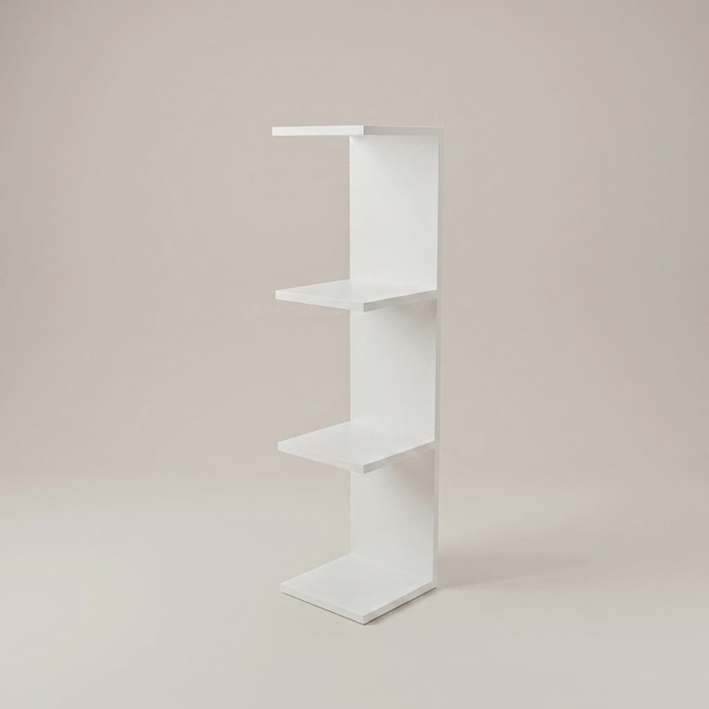 Torre Prateleira Estante MDF 85cm Branca Organizador Multiuso Quarto Sala Maquiagem Banheiro