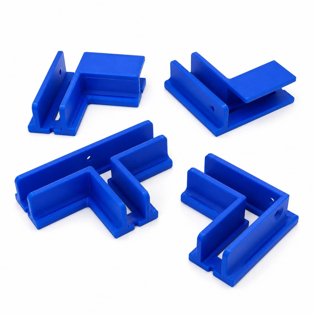 Kit 4 Gabaritos 90° para Montagem de Móveis MDF 10 12 16 17 18 19mm Nichos Gavetas Marcenaria