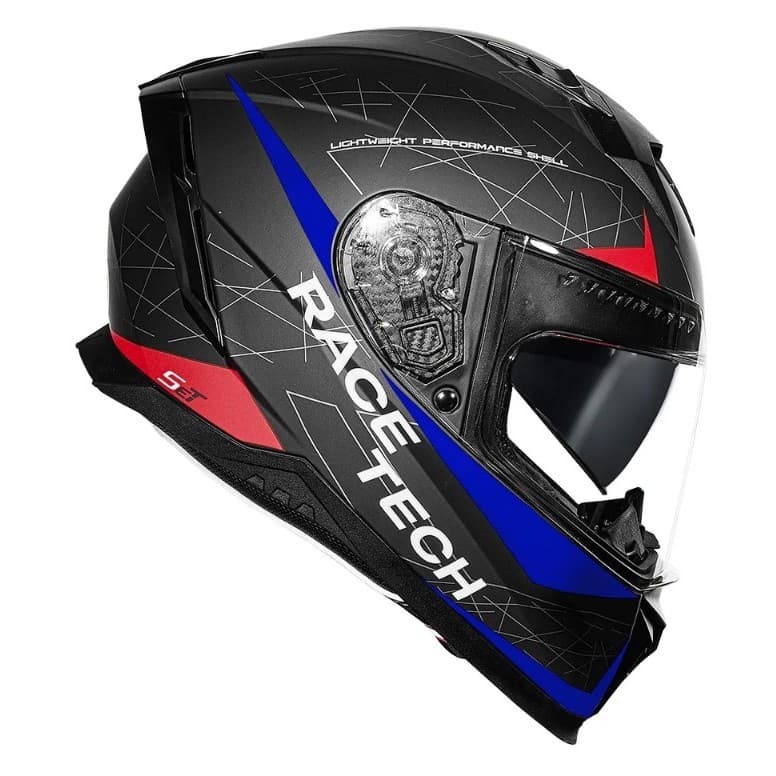 CAPACETE RACE TECH VOLT SET FOSCO PRETO/VERMELHO VISEIRA SOLAR QUALIDADE LANÇAMENTO