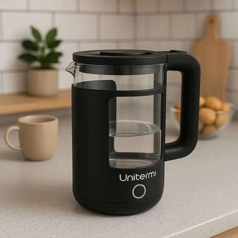 Chaleira Elétrica De Vidro Mali 1,5l Unitermi Cor Preto