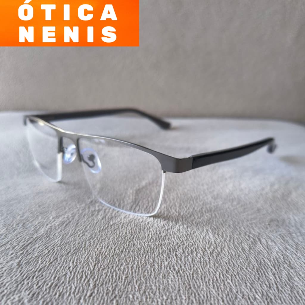 Armação Óculos masculino fio de nylon de metal Para colocar o grau masculina esportiva ot3119