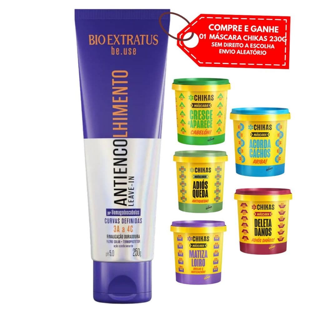 Leave-in Antiencolhimento be.use Bio Extratus 250g Antifrizz Termoprotetor