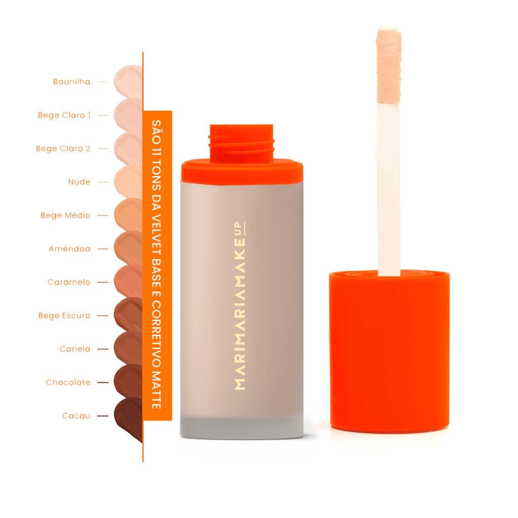 Base e Corretivo Mari Maria Velvet Skin Matte 25g – Cobertura Média a Alta