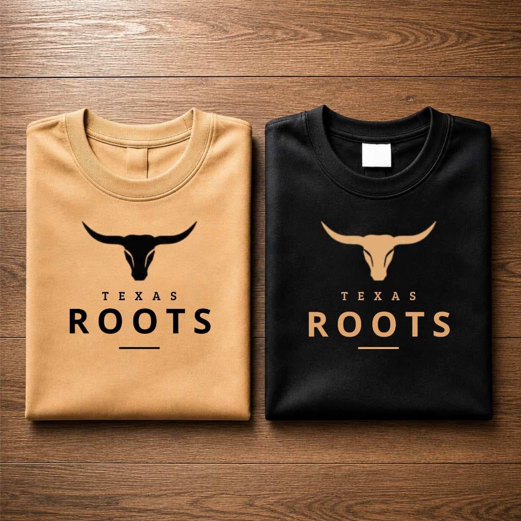 Kit Com 2 Camisetas Texas Roots Lançamento 100% Algodão Fio 30.1 Camisa leve Confortável Cowntry Rodeio Blusa Unissex