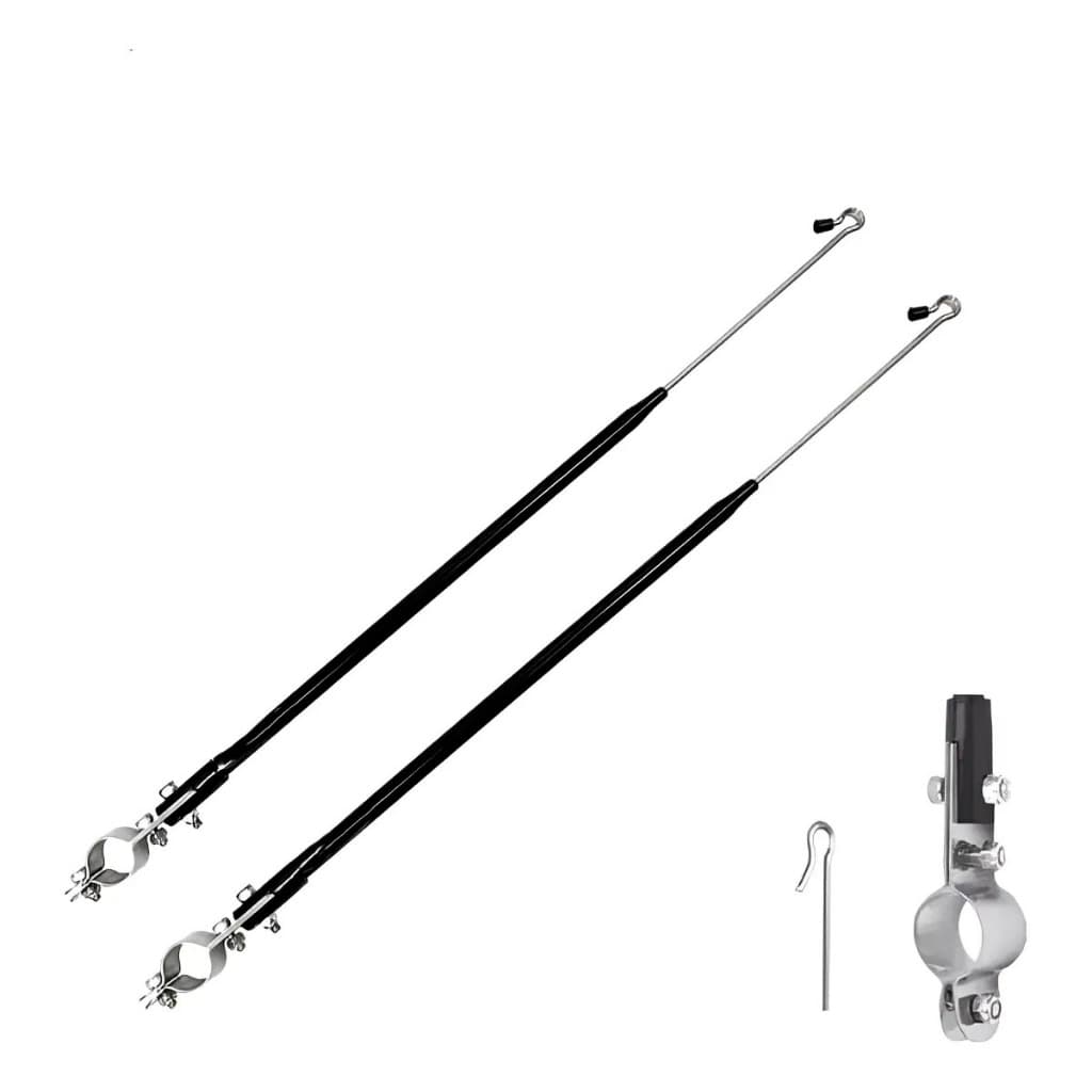 Kit 2 Antena Corta Pipa Moto Guidao Motoboy Preto O Par