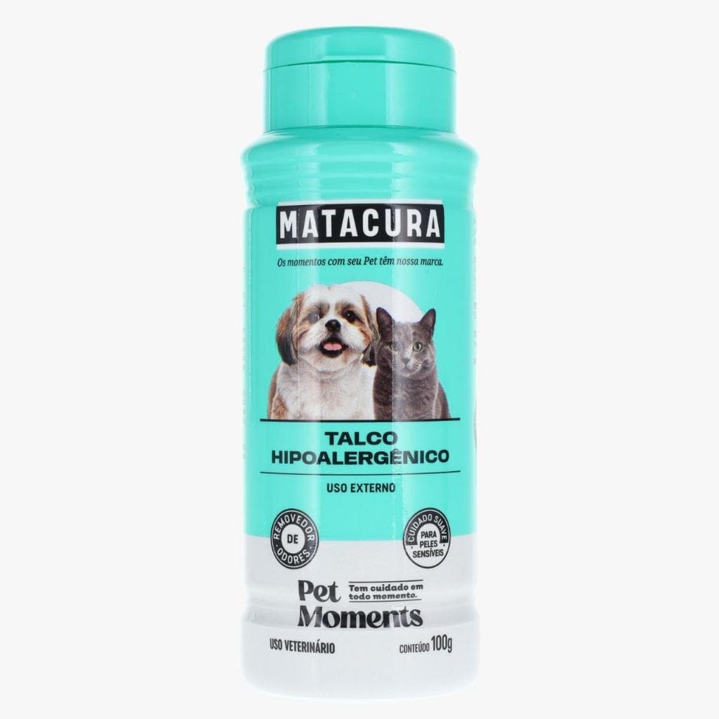 Talcos Matacura Antisséptico Hipoalergênico Cães/gatos 100gr