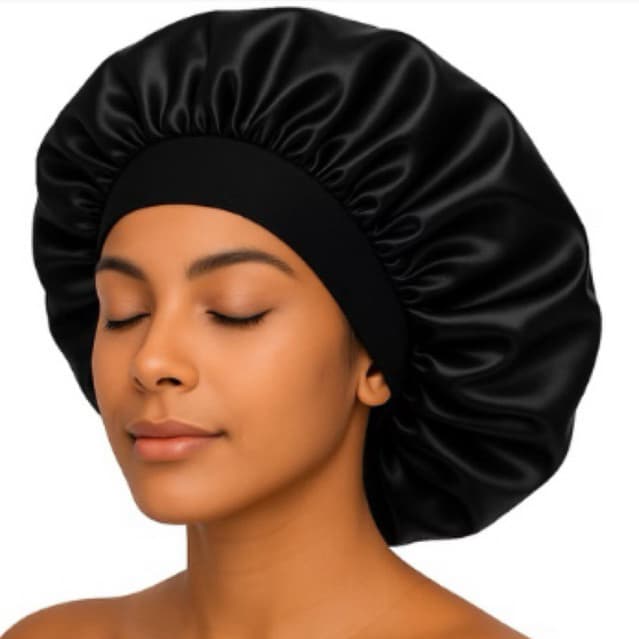Toca de Cetim Dupla Face Antifrizz Dormir Proteção dos Cabelos Cacheados e Lisos com elástico ajustável