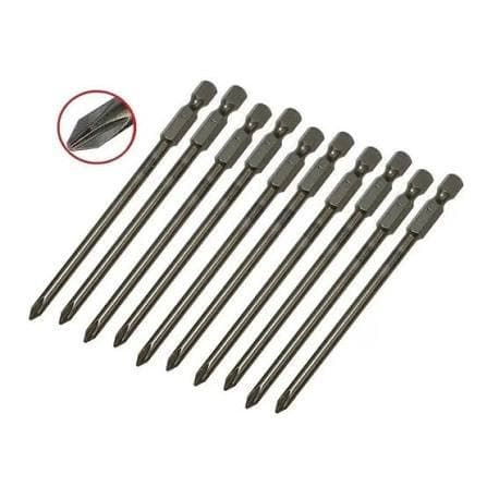 Ponteira bits phillips e phillips 10 pecas longa 100mm ph1 saint pen tech plus