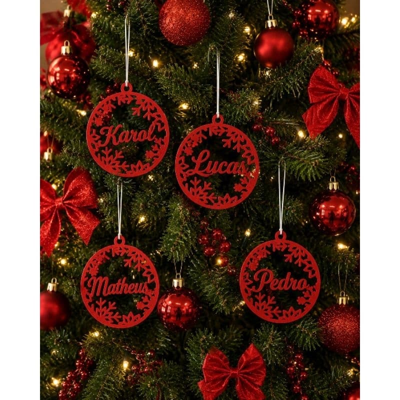 KIT 4 BOLINHAS DE NATAL PERSONALIZADA COM NOME