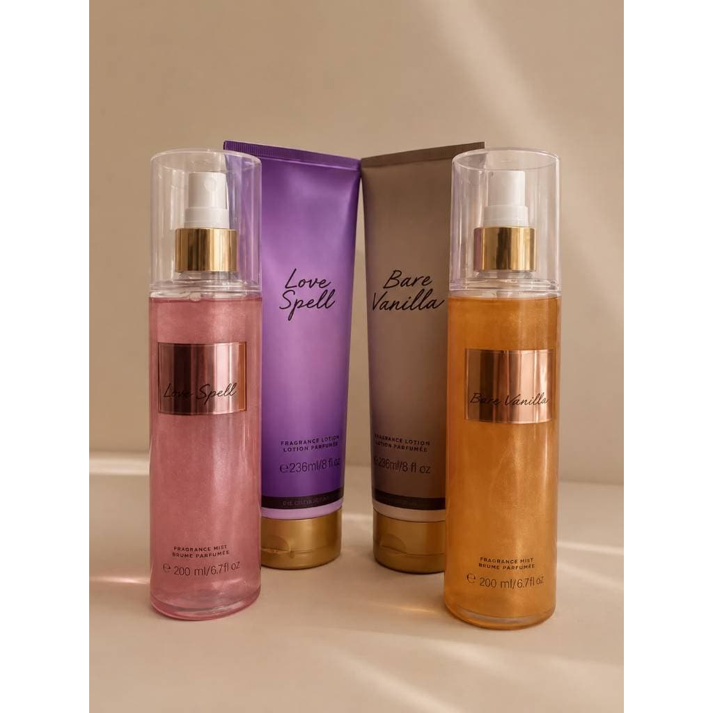 KIT 02 CREMES HIDRATANTES/BODY SPLASH 200ml Importado com Fragâncias Duradouras e Refrestantes