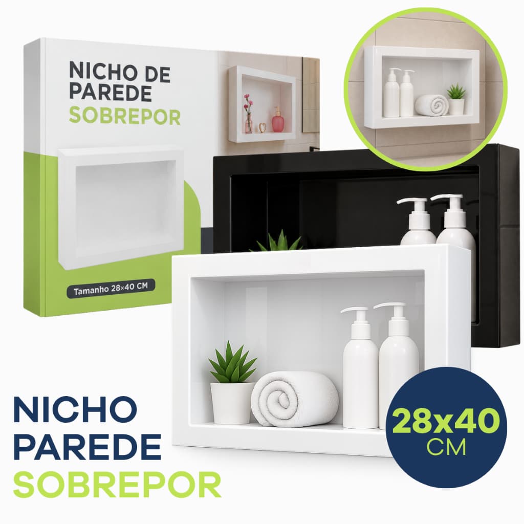 Prateleira Nicho Organizador Banheiro Cozinha Parede Porta Shampoo Sabonete Temperos Flutuante