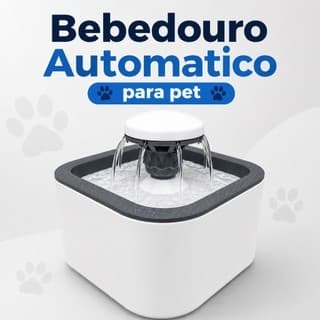 Fonte de Água Automática 2,5L para Gatos e Cães com Filtro USB Ultra Silenciosa