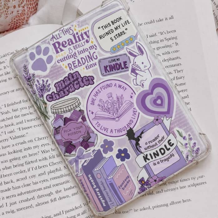 Kindle Insert LILÁS | Card para capinha kindle | Efeito holográfico | Kindle Insert