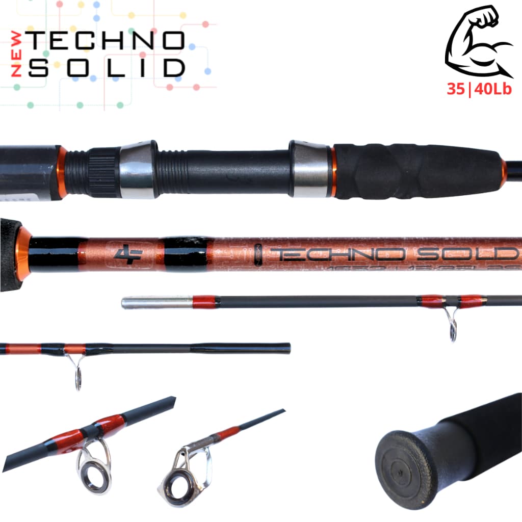 Vara de pesca MOLINETE 40lb 1,80m|1,65m maciça 2 partes Albatroz Fishing ação média pesqueiro e rio espera pesca pesada