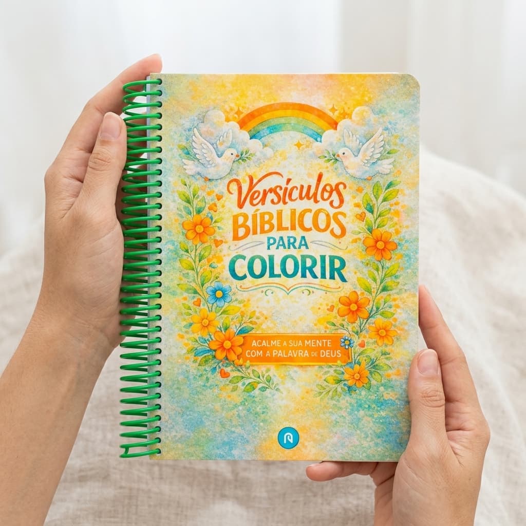 Versículos Bíblicos para Colorir e meditar Desenvolvimento da coordenação motora Papel Grosso 180g