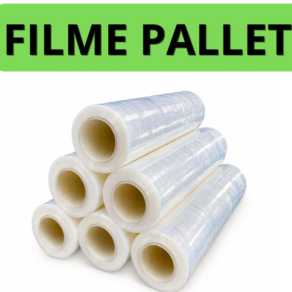 Bobina Stretch 250mm Virgem 1kg Sem Tubo Transparente - 1 Rolo Paletização