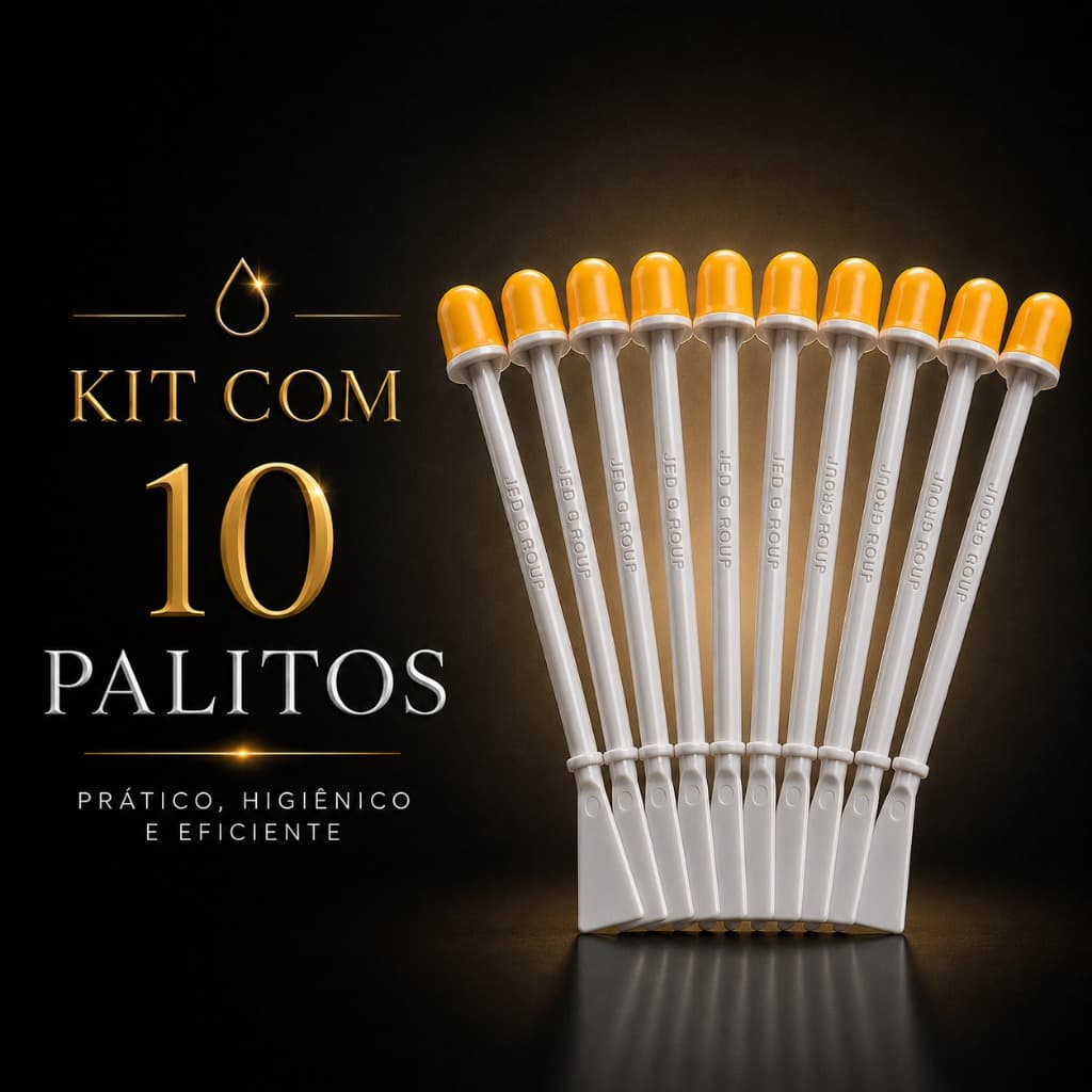 Kit 10 Palitos Com Cera Para Depilação de Nariz E Orelha Cera Premium Aquecimento Fácil Pronto Uso
