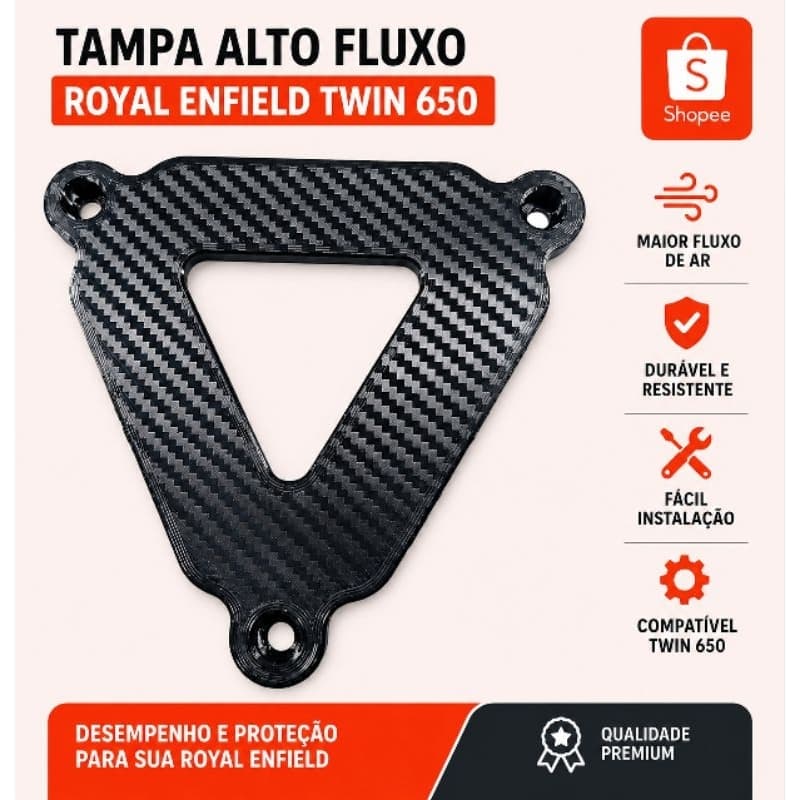 STAGE 2 Tampa Alto Fluxo Filtro De Ar Royal Enfield Interceptor 650