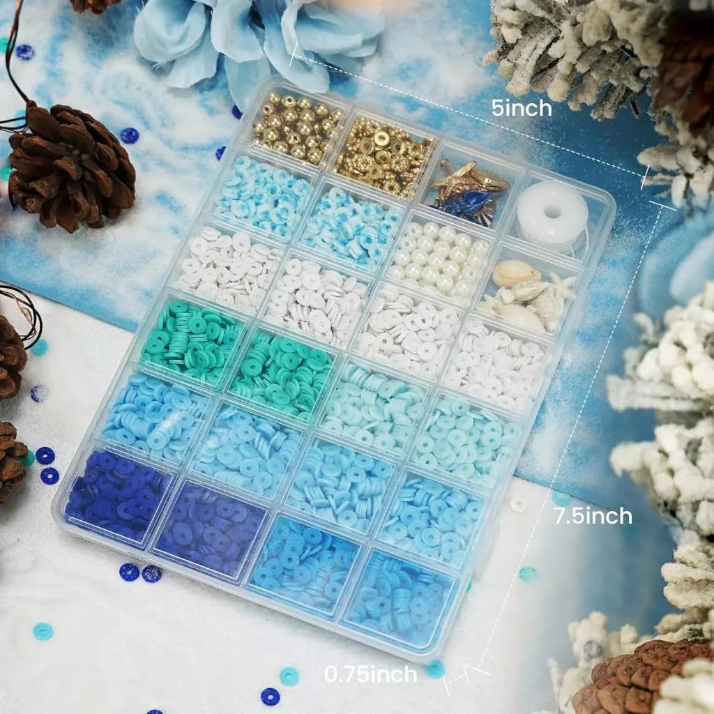 3000 peças de contas de argila para pulseiras, kit de fabricação de pulseiras de contas de argila com contas