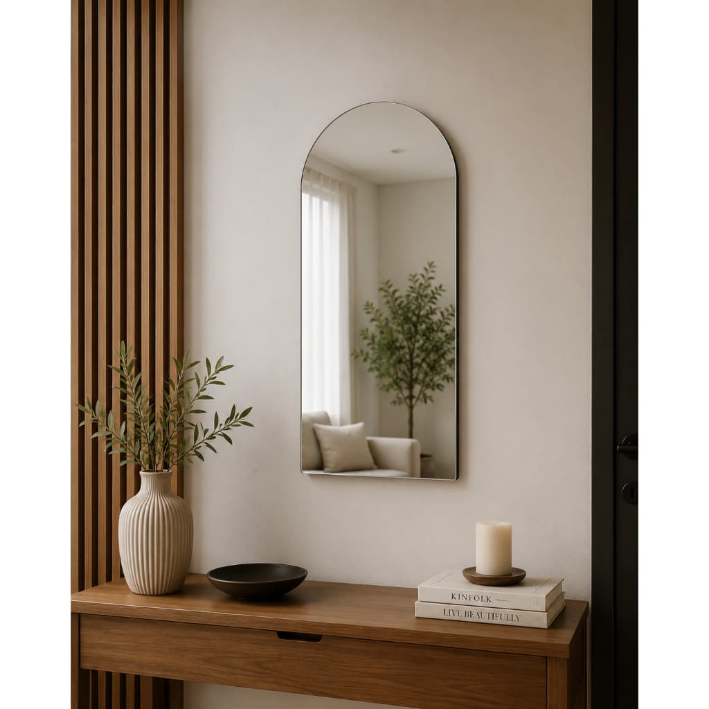 Espelho Janela 60x40 Decorativo Lapidado Sem Moldura Para Banheiro Sala Quarto