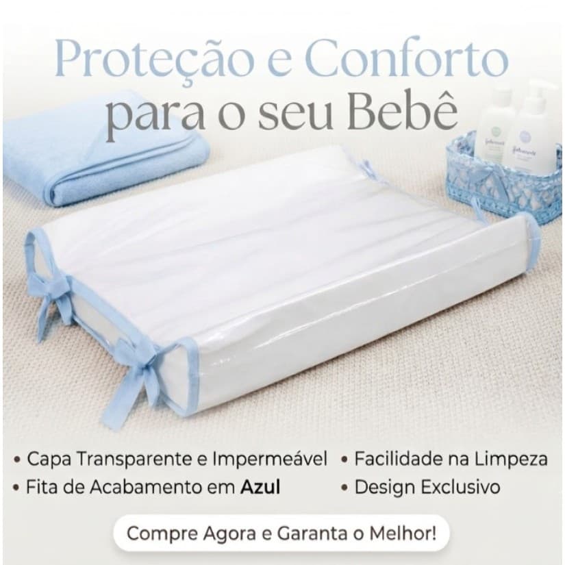 Trocador De Fraldas Impermeável Macio Anatômico Cômoda Bebê Capa Lavável