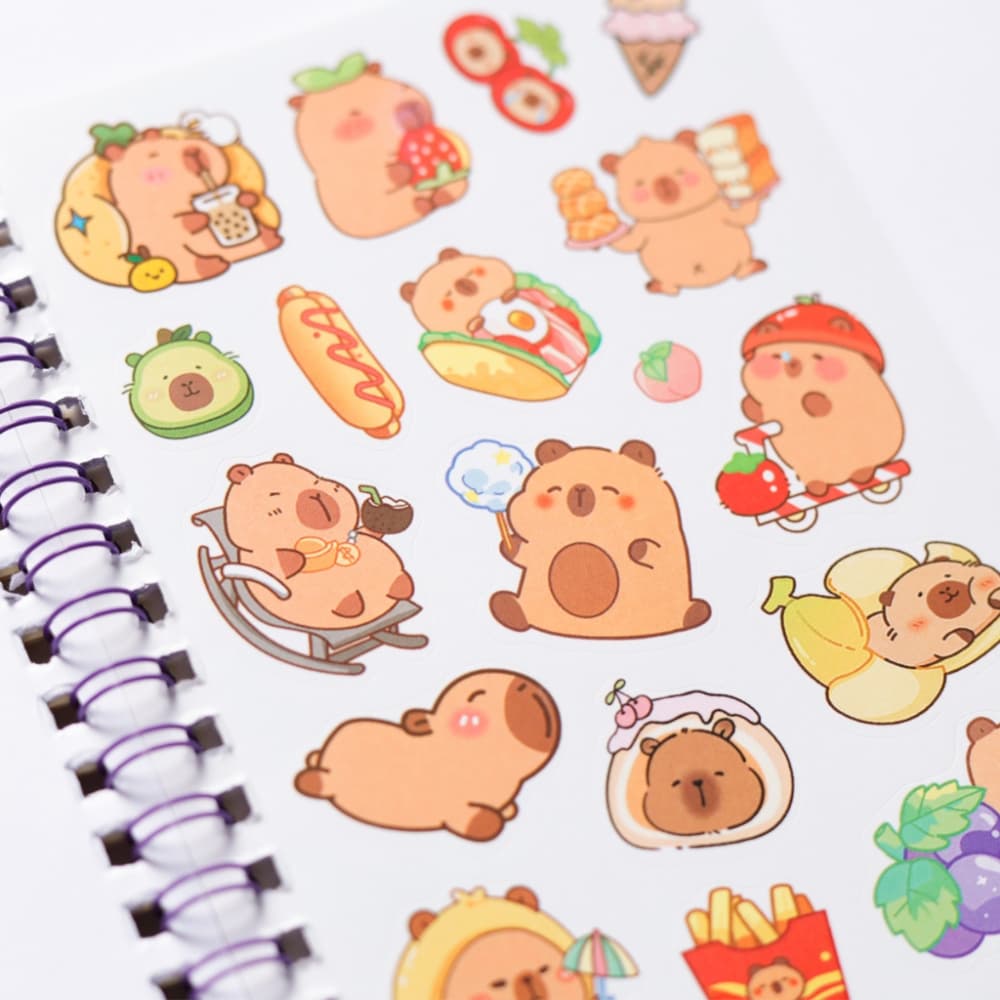 Livro Adesivos Planner Agenda Capivara Kawaii +300 Stickers Decorativos Diário Caderno Envio Rápido Promoção