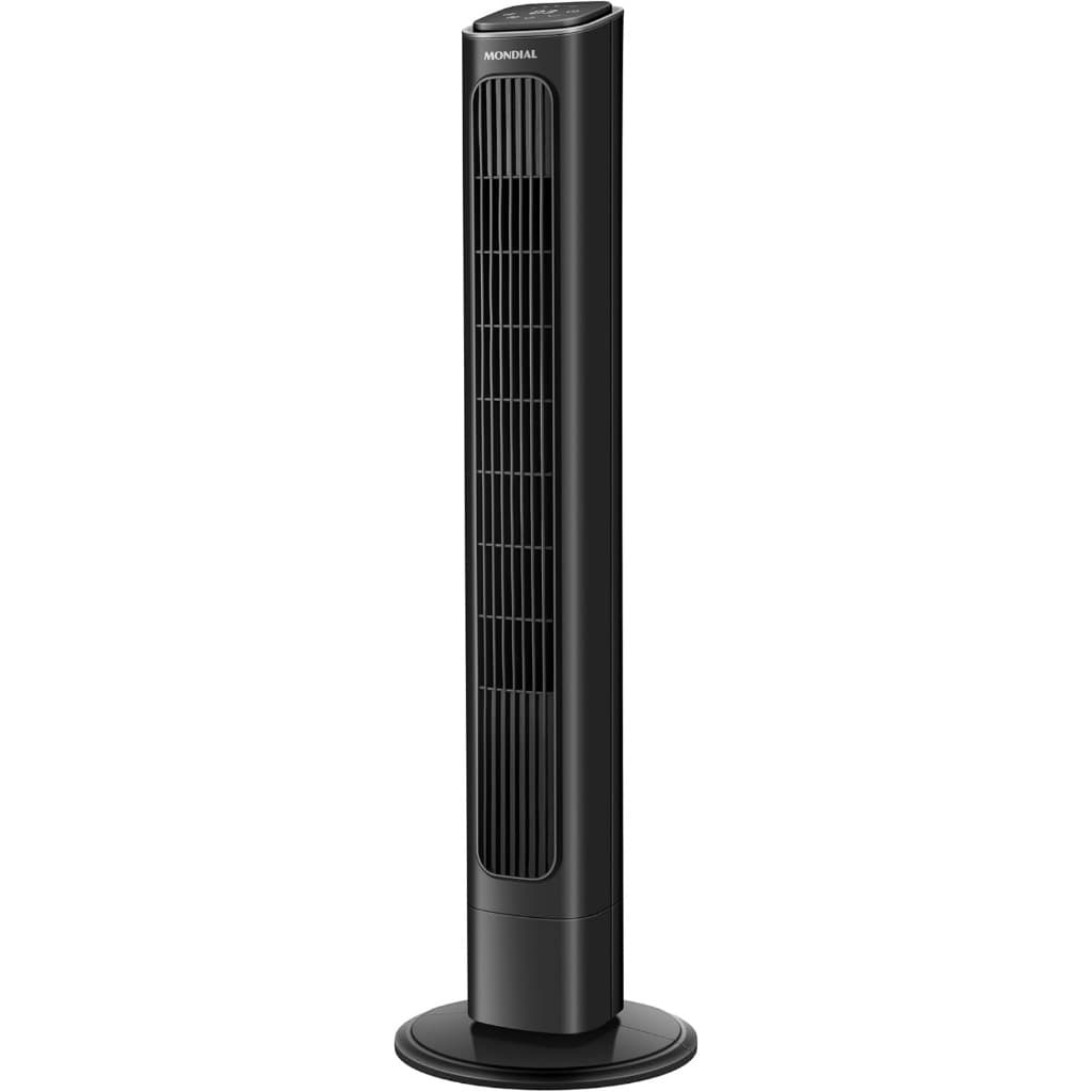 Ventilador de Torre Mondial Air Tower 45W 220V | Painel Digital, Controle Remoto, Timer 9h e Oscilação