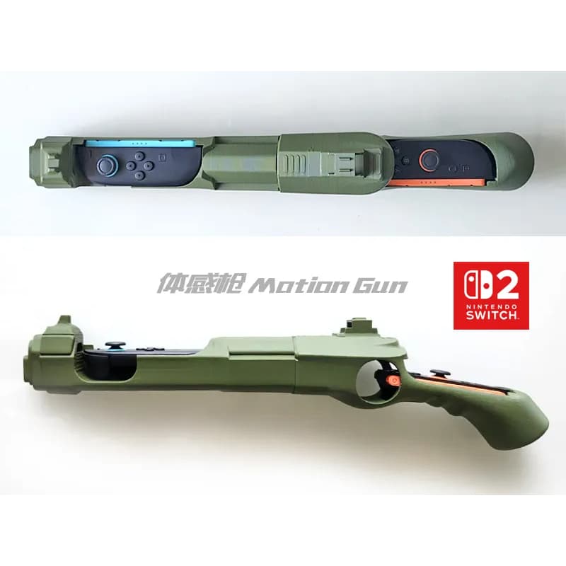 Grip de Precisão: Game Gun para Nintendo Switch (Compatível c/ Switch 2) | Estabilidade para Jogos FPS | Decoração Setup