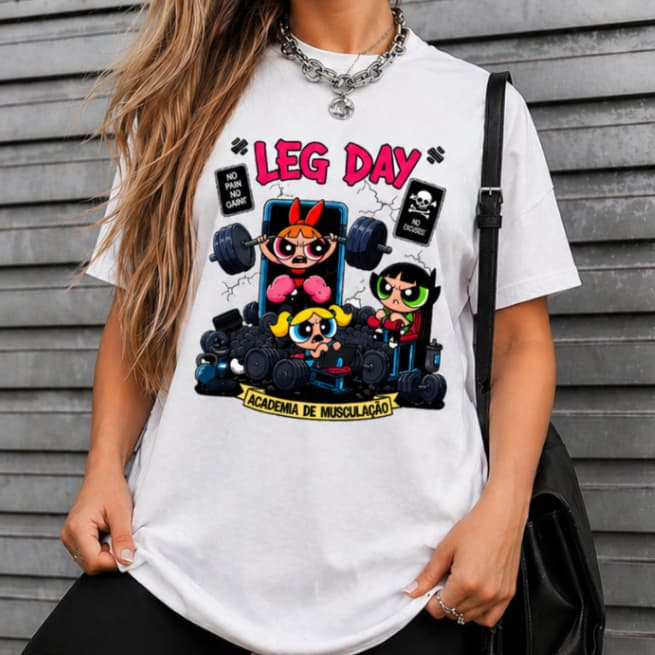 Camisetão feminino Camiseta Feminina Roupa de academia feminina tshirt Fitness 100% algodão Premium Oversized Gym
