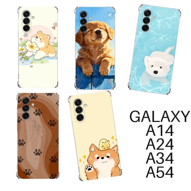 Capinhas de Celular TPU Sansung Galaxy A14 A24 A34 A54 Pets Cachorros Fofos Filhotes Filhotinhos Proteção Anti-Impacto