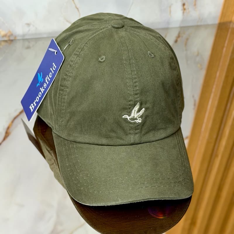 Boné Brooksfield Aba Curva Tecido Lavado com Fecho Ajustável Casual