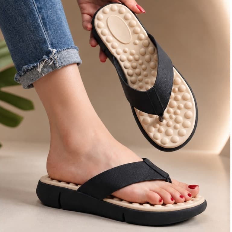 Chinelo Feminino Tamanco Ortopédico Anatômico Anabela Confortável Leve e Barato