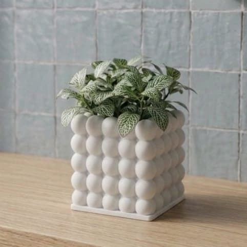 ​Vaso Decorativo Bubble Cachepot Suculentas Impressão 3D Geométrico Moderno