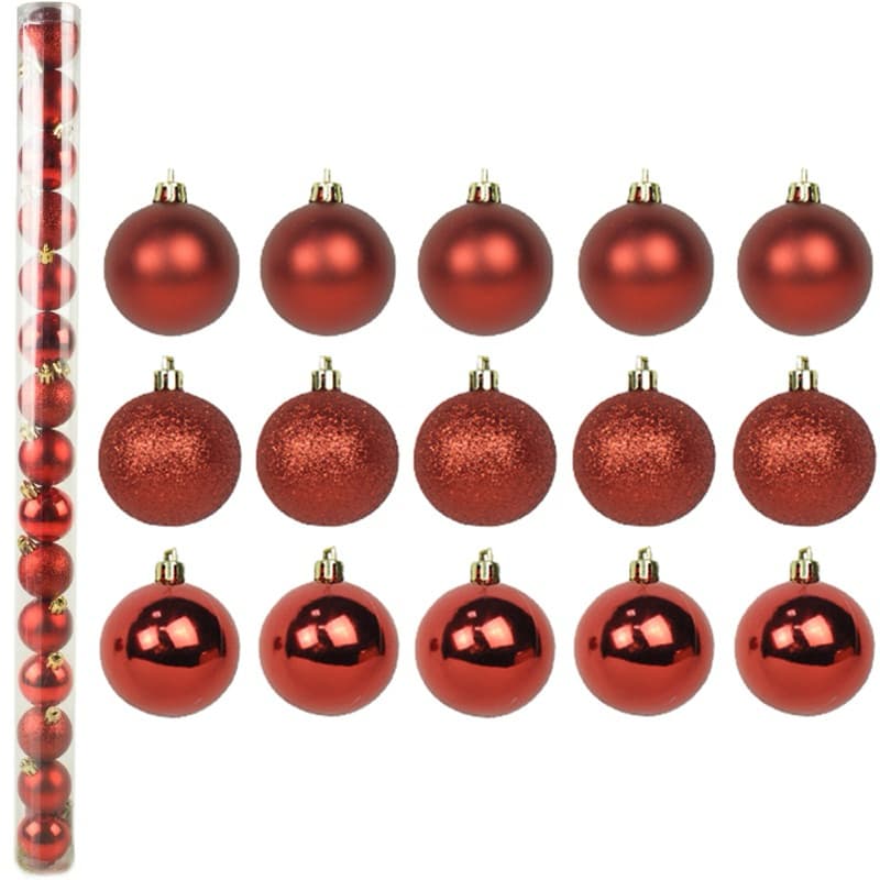 Bola De Natal para Árvore Tubo bolas Natalinas 4m C/ 15Pçs
