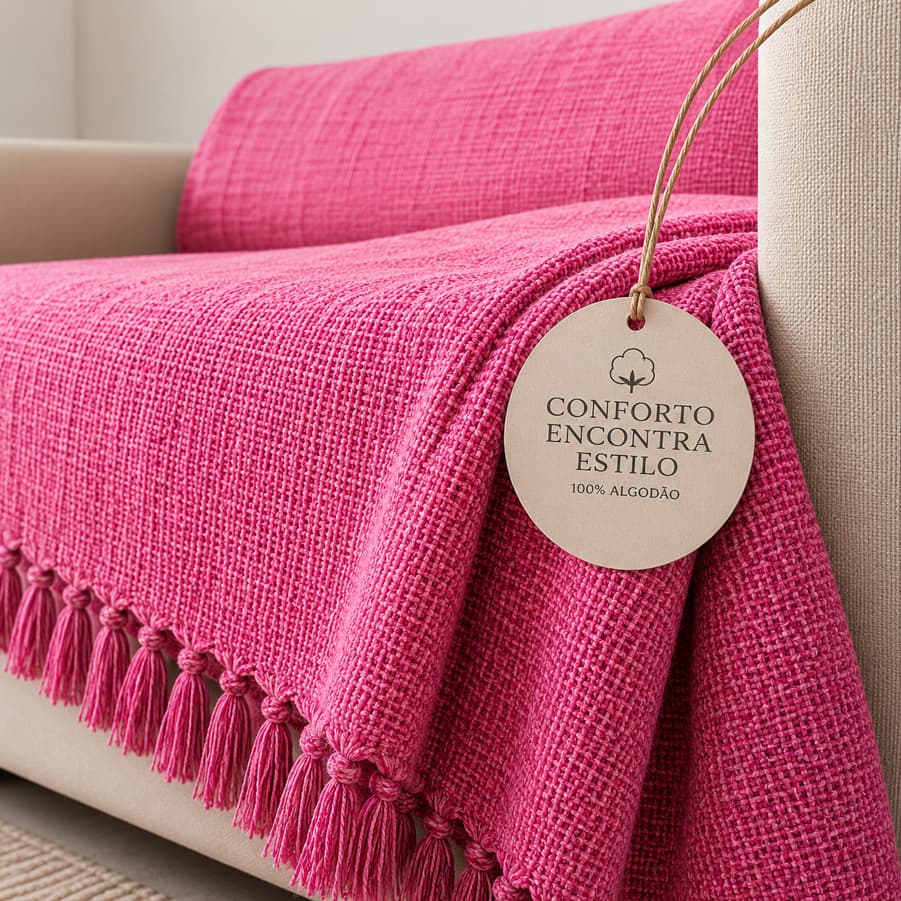 Manta Para Sofá Ou Cama Luxuosa 120x210 Decorativa Tipo Capa De Sofá Protetora