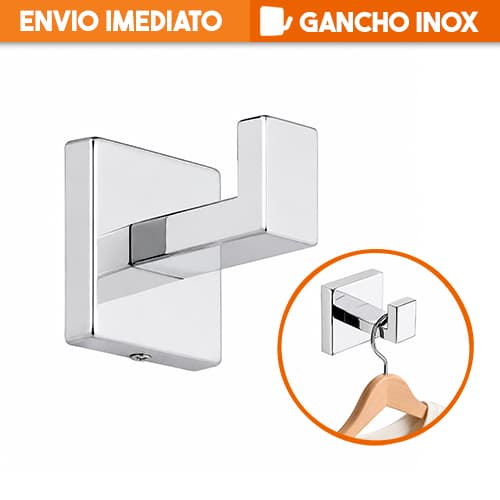 Gancho de Parede em Inox Cromado para Banheiro Cozinha Toalhas Roupas Bolsas e Acessórios