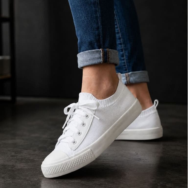 Tênis Meia Feminino Confortável Flexível Star Casual Casual Branco