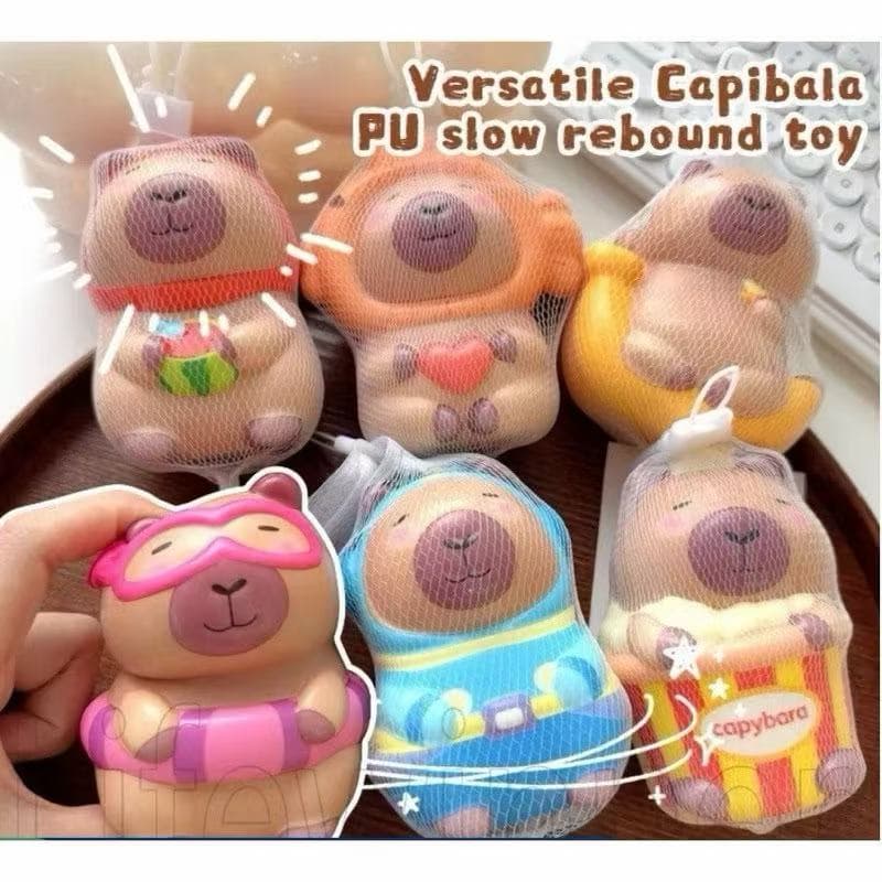 Capivara Skishy Fofa Anti Estresse TPR，Brinquedos infantis