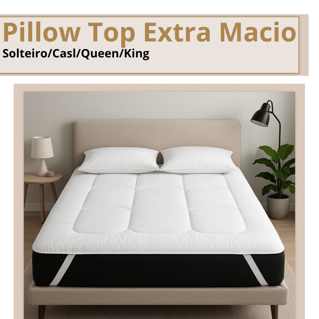 Pillow Top Extra Macio – Upgrade de Conforto e Proteção para Colchão