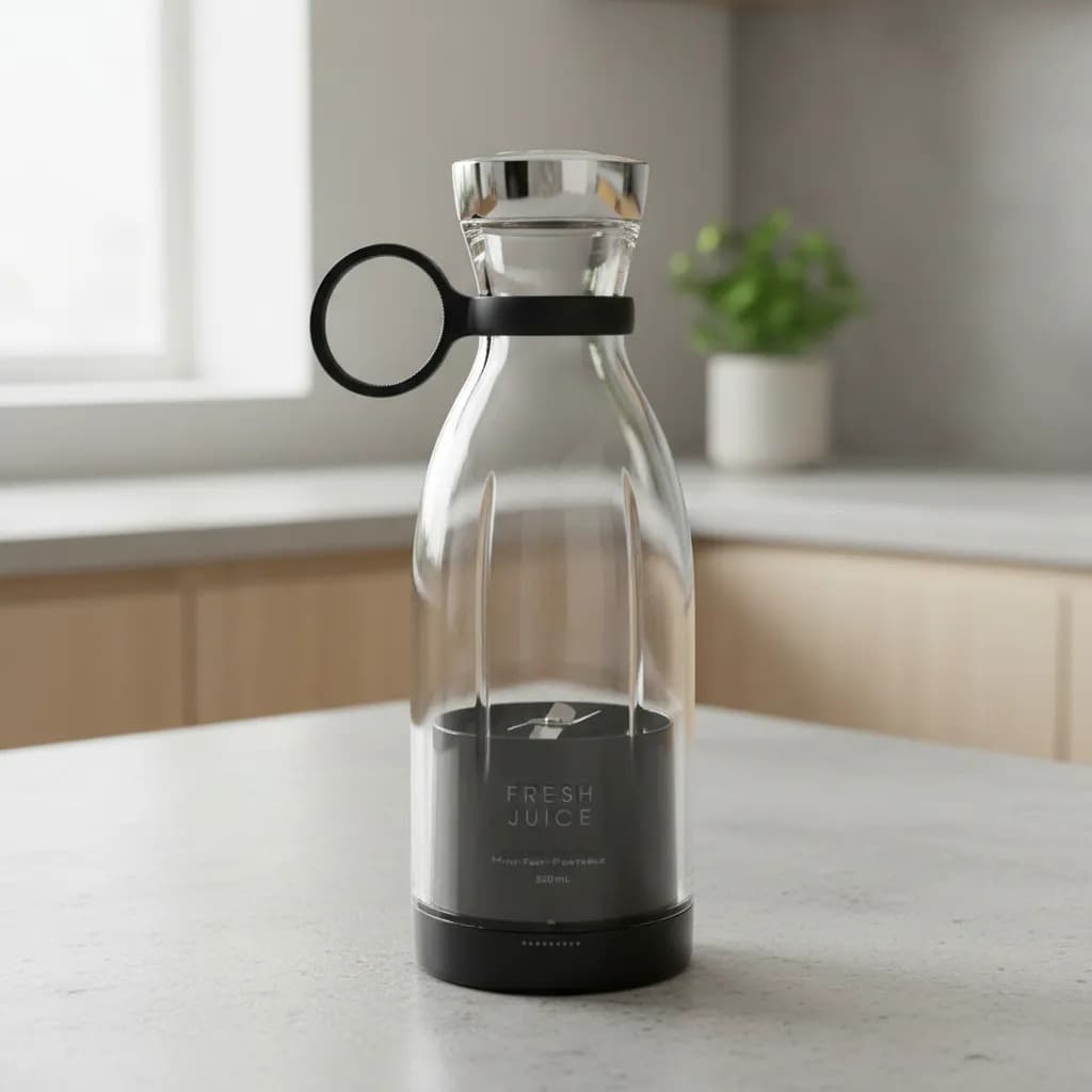 Mini Liquidificador Mixer Portátil Juicer Shakes e Vitaminas USB 110V /220V Preta 350ml