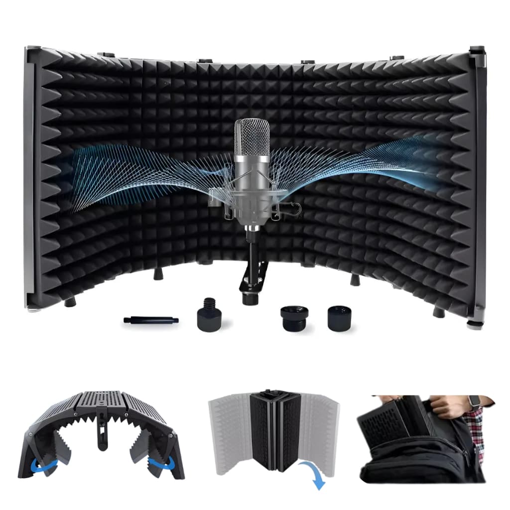 Pop Filter Vocal Booth Escudo Isolamento Acústico Difusor