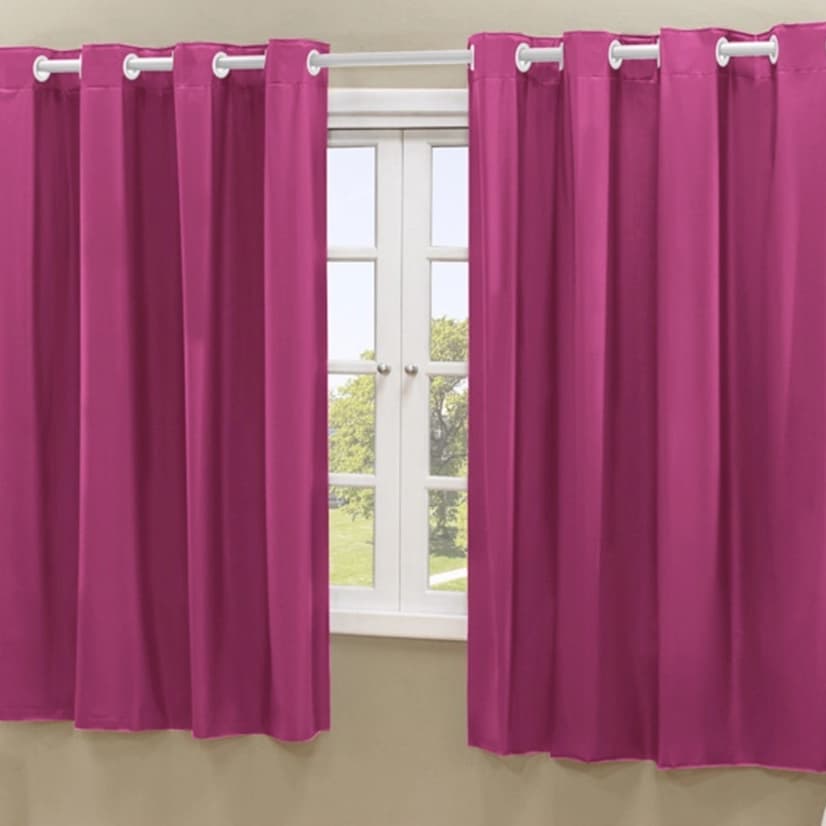 Cortina Blackout Veda Luz 100% Cor Pink Tamanho 2,20 x 1,40 Não Contém Varão Sala Quarto Escrítorio