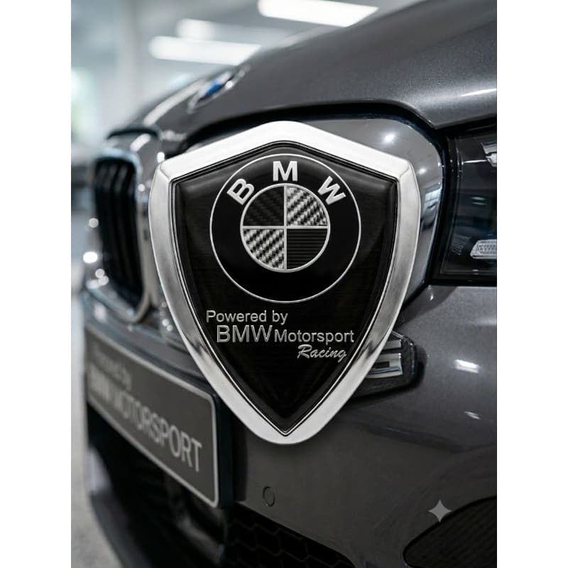 brasão par de emblema escudo BMW ALL Black