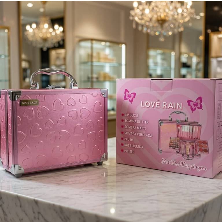Maleta Lové Rain - Kit de Maquiagem