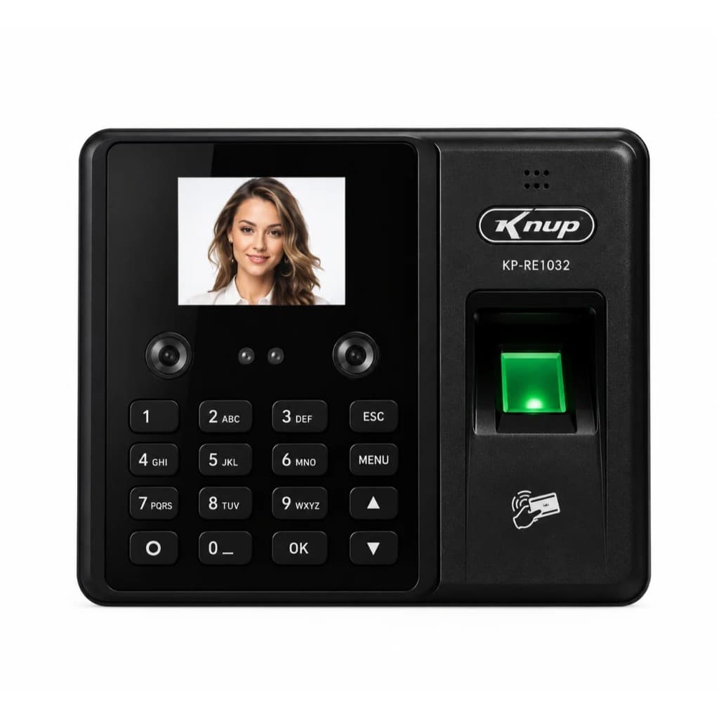Relógio De Ponto Biométrico Digital Reconhecimento Facial E Senha Knup KP-RE1032