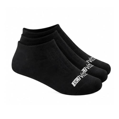 Kit 3 Pares Meia Actvitta  Sapatilha - Algodão – Conforto Premium - Tamanho 39-44 - Preto